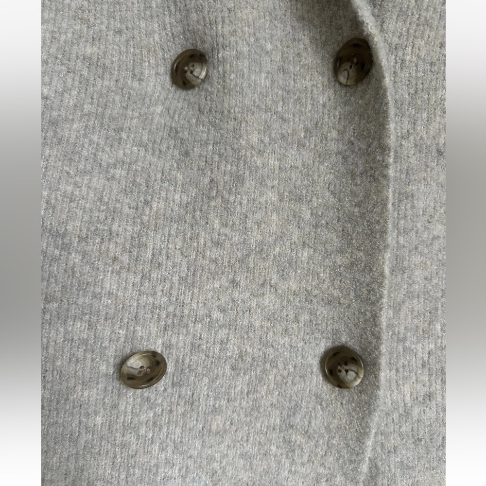 J. Crew Sweater Blazer Women’s 2 XL Beige/Gray Wool Blend Boucle Double Breasted - Picture 10 of 13